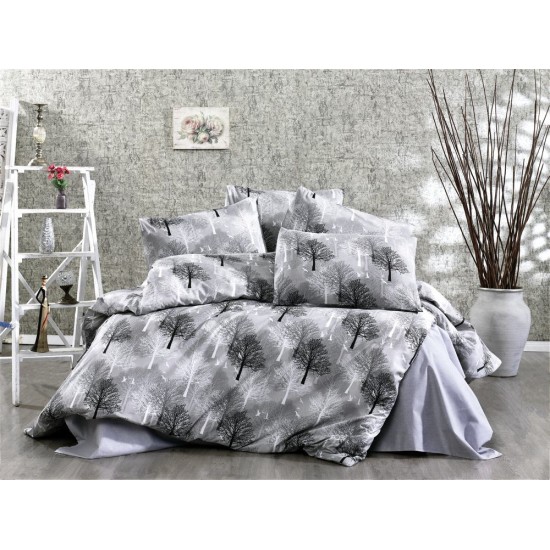 Σεντόνια King Σετ Forest 312 Grey Dimcol (240x270) 4Τεμ