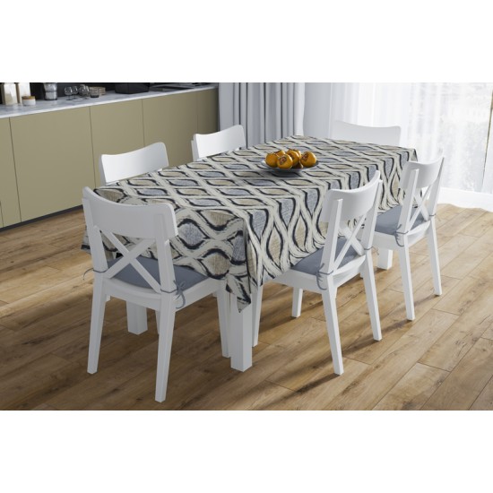 Τραπεζαρίας Σετ Αλέκιαστο Cyclops 461 Blue (Τραπεζομάντηλο 140x220 & Τραβέρσα 40x220) Dimcol 2Τεμ