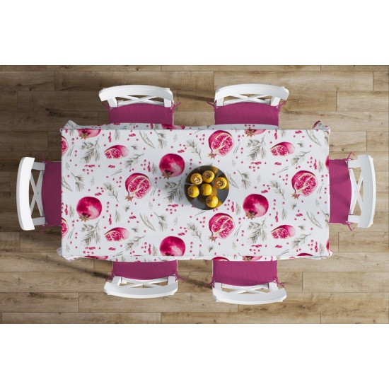 Τραπεζαρίας Σετ Pomegranate 458 White (Τραπεζομάντηλο 140x220 & Τραβέρσα 40x220) Dimcol 2Τεμ