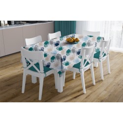 Καρέ Αλέκιαστο Leaves 466 Petrol Dimcol (90x90) 1Τεμ