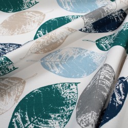 Τραπεζομάντηλο Αλέκιαστο Leaves 466 Petrol Dimcol (140x300) 1Τεμ