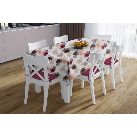 Τραπεζομάντηλο Αλέκιαστο Leaves 467 Brown Dimcol (140x300) 1Τεμ