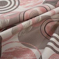 Σετ Τραπεζαρίας Αλέκιαστο Circles 469 Coral (Τραπεζομάντηλο 140x3000 & Τραβέρσα 40x300) Dimcol 2Τεμ