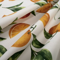 Τραπεζομάντηλο Αλέκιαστο Oranges 474 White-Orange Dimcol (140x300) 1Τεμ