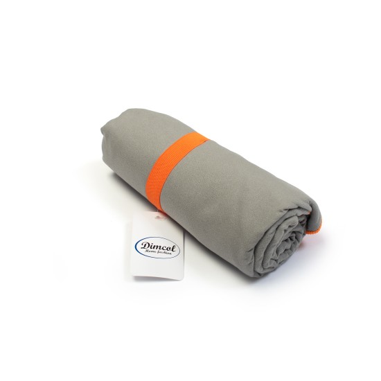 Πετσέτα Θαλάσσης Quick Dry Grey-Orange Micro Dimcol (80x160) 1Τεμ