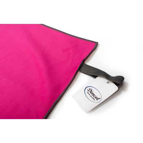 Πετσέτα Θαλάσσης Quick Dry Fuchsia-Dark Grey Micro Dimcol (80x160) 1Τεμ