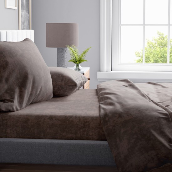 Πάπλωμα Υπέρδιπλο Shadow 22 Brown Polycotton Dimcol (220x240) 1Τεμ