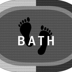 Πατάκι Μπάνιου Oval Αντιολισθητικό Bath Grey Dimcol (50x70) 1Τεμ