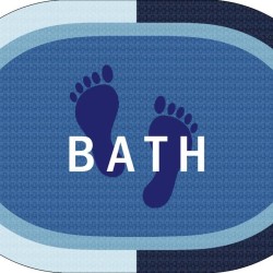 Πατάκι Μπάνιου Oval Αντιολισθητικό Bath Sky Blue Dimcol (50x70) 1Τεμ Πατάκι Μπάνιου Oval Αντιολισθητικό Bath Sky Blue Dimcol (50x70) 1Τεμ