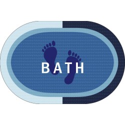 Πατάκι Μπάνιου Oval Αντιολισθητικό Bath Sky Blue Dimcol (50x70) 1Τεμ Πατάκι Μπάνιου Oval Αντιολισθητικό Bath Sky Blue Dimcol (50x70) 1Τεμ