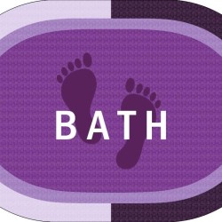 Πατάκι Μπάνιου Oval Αντιολισθητικό Bath Lilac Dimcol (50x70) 1Τεμ