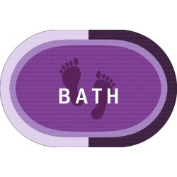 Πατάκι Μπάνιου Oval Αντιολισθητικό Bath Lilac Dimcol (50x70) 1Τεμ