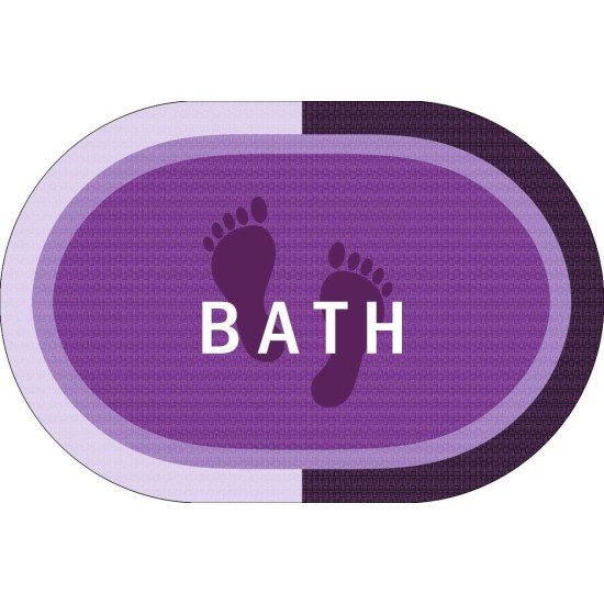 Πατάκι Μπάνιου Oval Αντιολισθητικό Bath Lilac Dimcol (50x70) 1Τεμ