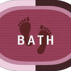 Πατάκι Μπάνιου Oval Αντιολισθητικό Bath Rotten Apple Dimcol (50x70) 1Τεμ