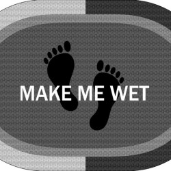 Πατάκι Μπάνιου Αντιολισθητικό Make Me Wet Grey Oval Dimcol (50x70) 1Τεμ