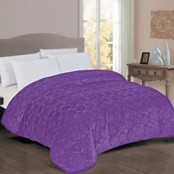 Κουβερτοπάπλωμα Με Γούνα-Sherpa Υπέρδιπλο 1830 Purple 730 gsm Dimcol (220x240) 1Τεμ