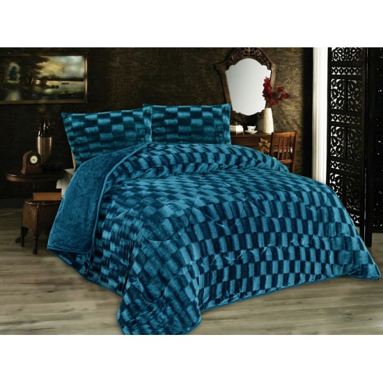 Κουβερτοπάπλωμα Mε εφέ Μονό Fleece 1940 Petrol 750 Gsm Dimcol (160x220) 1Τεμ Κουβερτοπάπλωμα Mε εφέ Μονό Fleece 1940 Petrol 750 Gsm Dimcol (160x220) 1Τεμ