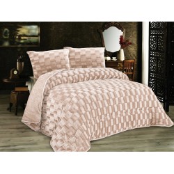Κουβερτοπάπλωμα Mε εφέ Μονό Fleece 1940 Mocha 750 Gsm Dimcol (160x220) 1Τεμ