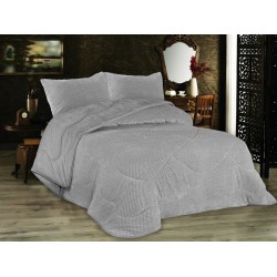 Κουβερτοπάπλωμα Popcorn Μονό Fleece 1950 Grey 700 Gsm Dimcol (160x220) 1Τεμ
