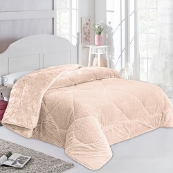 Κουβερτοπάπλωμα Μονό 1960 Mocha Waves-Fleece Jacquard Dimcol (160x220) 1Τεμ