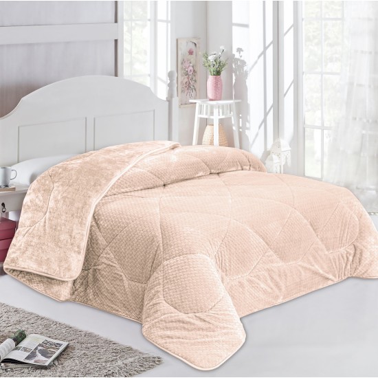 Κουβερτοπάπλωμα Υπέρδιπλο 1960 Mocha Waves-Fleece Jacquard Dimcol (220x240) 1Τεμ