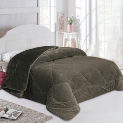 Κουβερτοπάπλωμα Μονό 1960 Olive Waves-Fleece Jacquard Dimcol (160x220) 1Τεμ