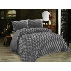 Κουβερτοπάπλωμα Mε εφέ Υπέρδιπλο Fleece 1940 Grey 750 Gsm Dimcol (220x240) 1Τεμ
