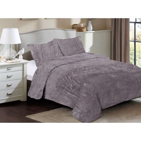 Κουβέρτα Fleece Μονή Solid 06 Grey Coral Dimcol (160x220) 1Τεμ