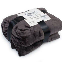 Κουβέρτα Fleece Μονή Solid 08 Grey-Black Coral Dimcol (160x220) 1Τεμ