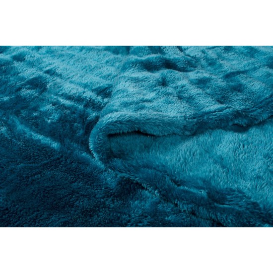 Κουβέρτα Fleece Μονή Coral Ριγέ 13 Petrol Dimcol (160x220) 1Τεμ