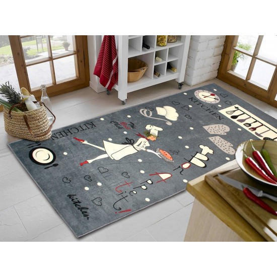 Χαλάκι Κουζίνας Με Αντιολισθητικό Επίστρωμα Bon Appetit 257 Dimcol (67x150) 1Τεμ