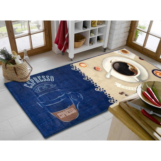 Χαλάκι Κουζίνας Με Αντιολισθητικό Επίστρωμα Coffee 267 Dimcol (80x200) 1Τεμ