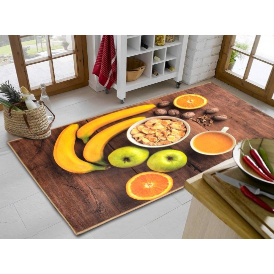 Χαλάκι Κουζίνας Με Αντιολισθητικό Επίστρωμα Fruits 270 Dimcol (67x150) 1Τεμ