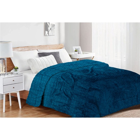 Κουβέρτα Fleece Μονή Brick 03 Petrol Coral Jacquard Dimcol (160x220) 1Τεμ