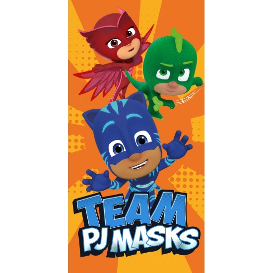 Πετσέτα Θαλάσσης Παιδική Velour Disney PJ Masks 30 Cotton Dimcol (70x140) 1Τεμ