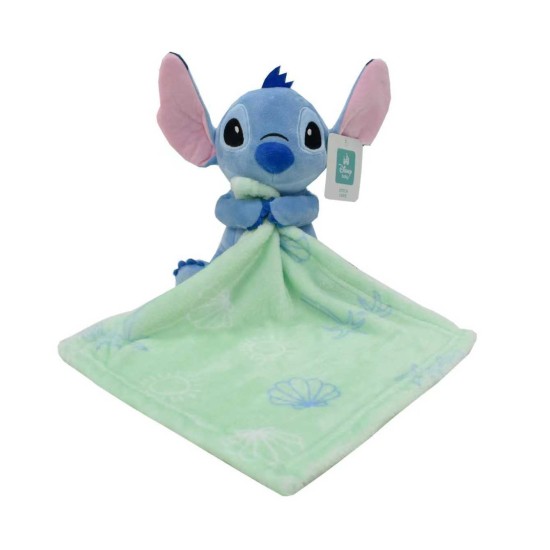 Λούτρινο Ζωάκι Με Πανάκι Παρηγορίας Coral Fleece Σετ Disney Home Bebe Stitch 35 Mint Dimcol 2Τεμ