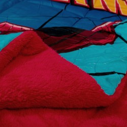Κουβερτοπάπλωμα Με Sherpa Μονό Disney Home Marvel Spiderman 13 Turquoise-Blue Flannel Dimcol (160x250) 1Τεμ