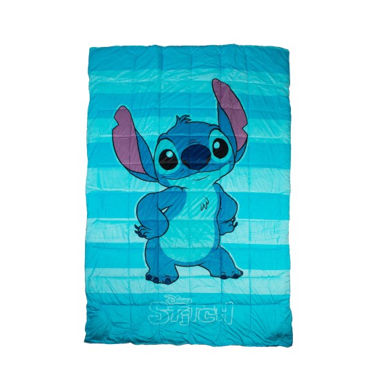 Κουβερτοπάπλωμα Με Sherpa Μονό Disney Home Lilo & Stitch 14 Sky Blue Flannel Dimcol (160x250) 1Τεμ