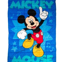 Κουβερτοπάπλωμα Με Sherpa Μονό Disney Home Mickey 16 Blue Flannel Dimcol (160x250) 1Τεμ