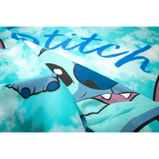 Σεντόνια Παιδικά Μονά Σετ Disney Home Stitch 822 Turquoise Cotton Dimcol (160x240) 2Τεμ