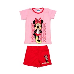 Πιτζάμες Παιδικές Σετ Disney Home Minnie 48B Red Cotton Jersey Dimcol 2Τεμ