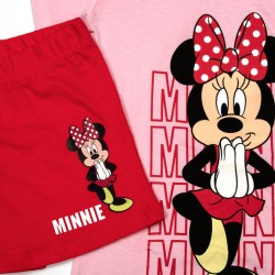 Πιτζάμες Παιδικές Σετ Disney Home Minnie 48B Red Cotton Jersey Dimcol 2Τεμ