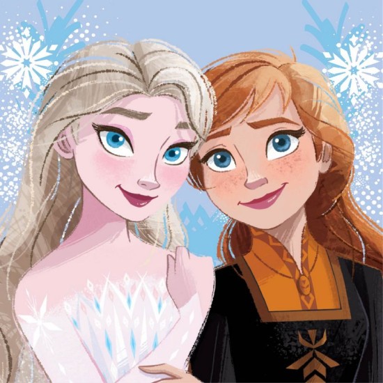 Πετσέτα Λαβέτα Νηπιαγωγείου Disney Home Frozen 77 Ice Blue Dimcol (30x30) 1Τεμ