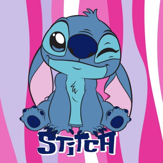 Πετσέτα Λαβέτα Νηπιαγωγείου Disney Home Lilo & Stitch 74 Pink Dimcol (30x30) 1Τεμ