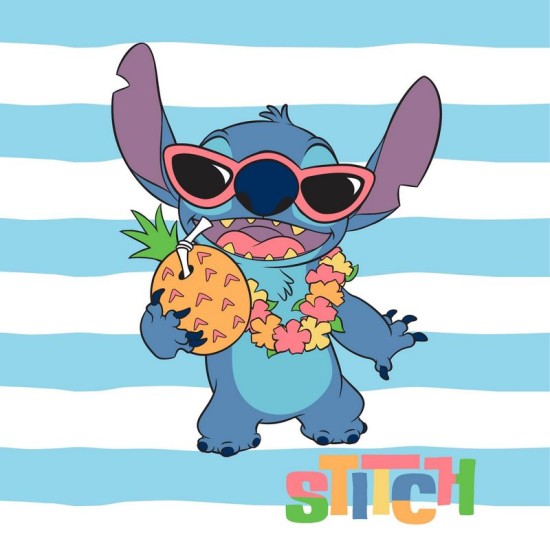 Πετσέτα Λαβέτα Νηπιαγωγείου Disney Home Lilo & Stitch 79 Sky Blue Dimcol (30x30) 1Τεμ
