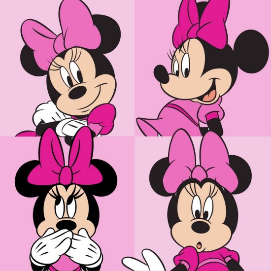 Πετσέτα Λαβέτα Νηπιαγωγείου Disney Home Minnie 76 Pink Dimcol (30x30) 1Τεμ