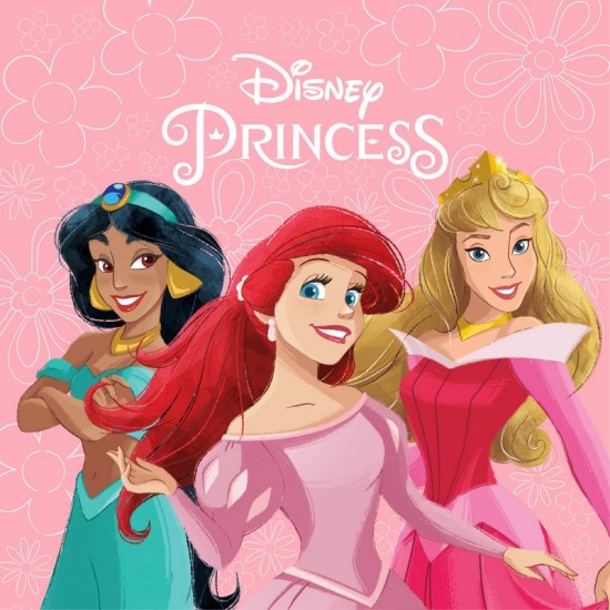 Πετσέτα Λαβέτα Νηπιαγωγείου Disney Home Princess 80 Coral Dimcol (30x30) 1Τεμ