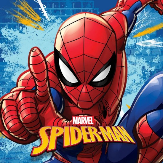 Πετσέτα Λαβέτα Νηπιαγωγείου Marvel Spider-Man 70 Sky Blue Dimcol (30x30) 1Τεμ