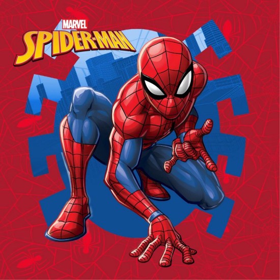 Πετσέτα Λαβέτα Νηπιαγωγείου Marvel Spider-Man 71 Red Dimcol (30x30) 1Τεμ