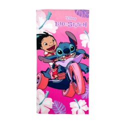 Πετσέτα Θαλάσσης Παιδική Disney Home Lilo & Stitch 08 Pink Micro Quick Dry Dimcol (70x140) 1Τεμ